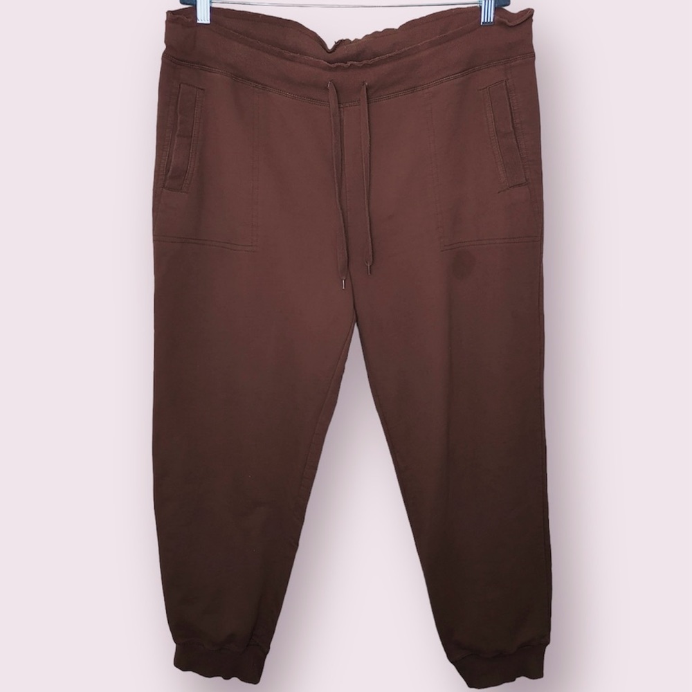 Norma Kamali Cocoa Brown Sweatpants with Drawstring FLAW